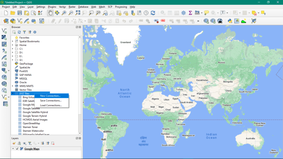 How to Add Google Map Layer to QGIS | How to Add Basemap in QGIS ...