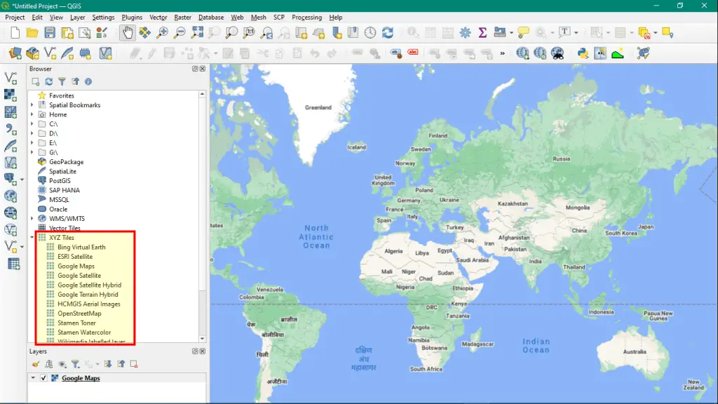 Add Basemap in QGIS