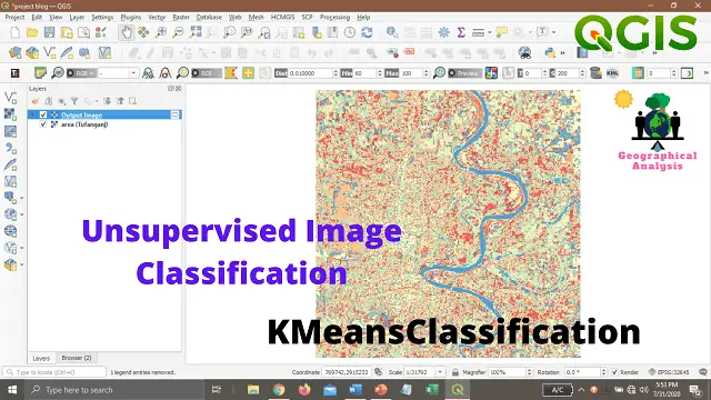 Unsupervised Image Classification using KMeans Classification in QGIS