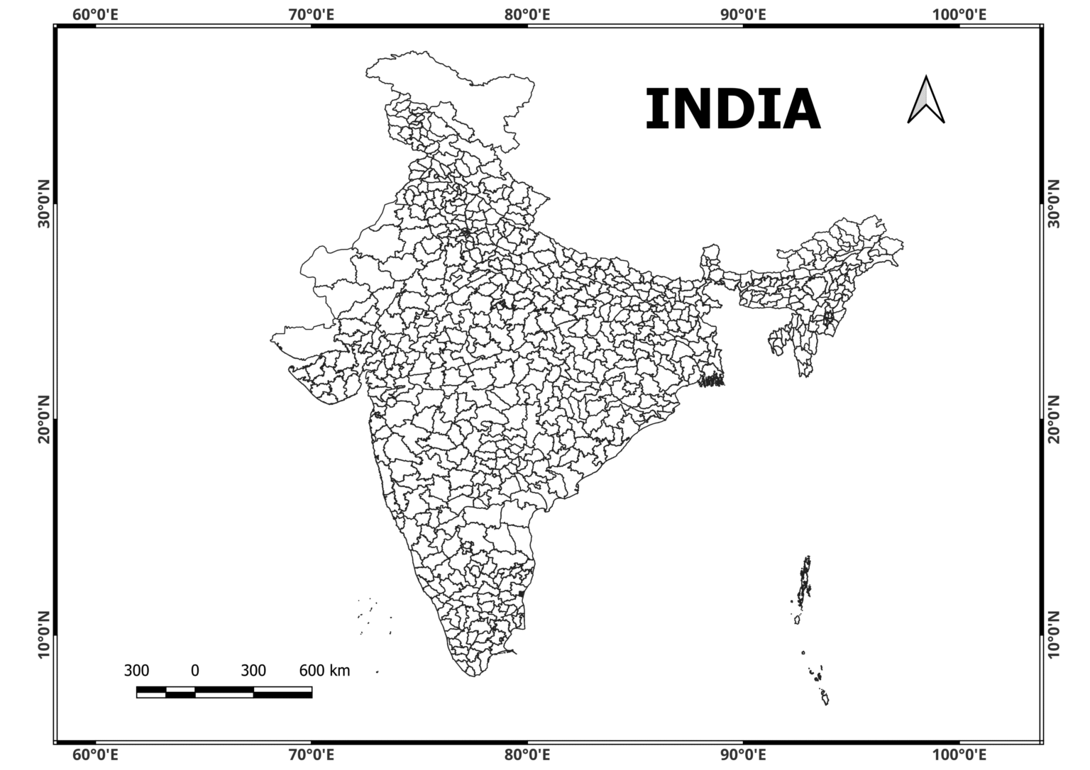 (New) India Shapefile With All States And Districts - Geographical Analysis