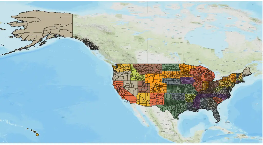 Download States and Countries Shapefile (United States)