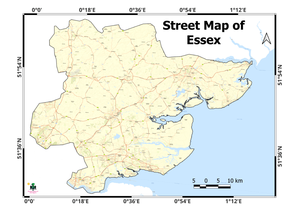 Street map of Essex
