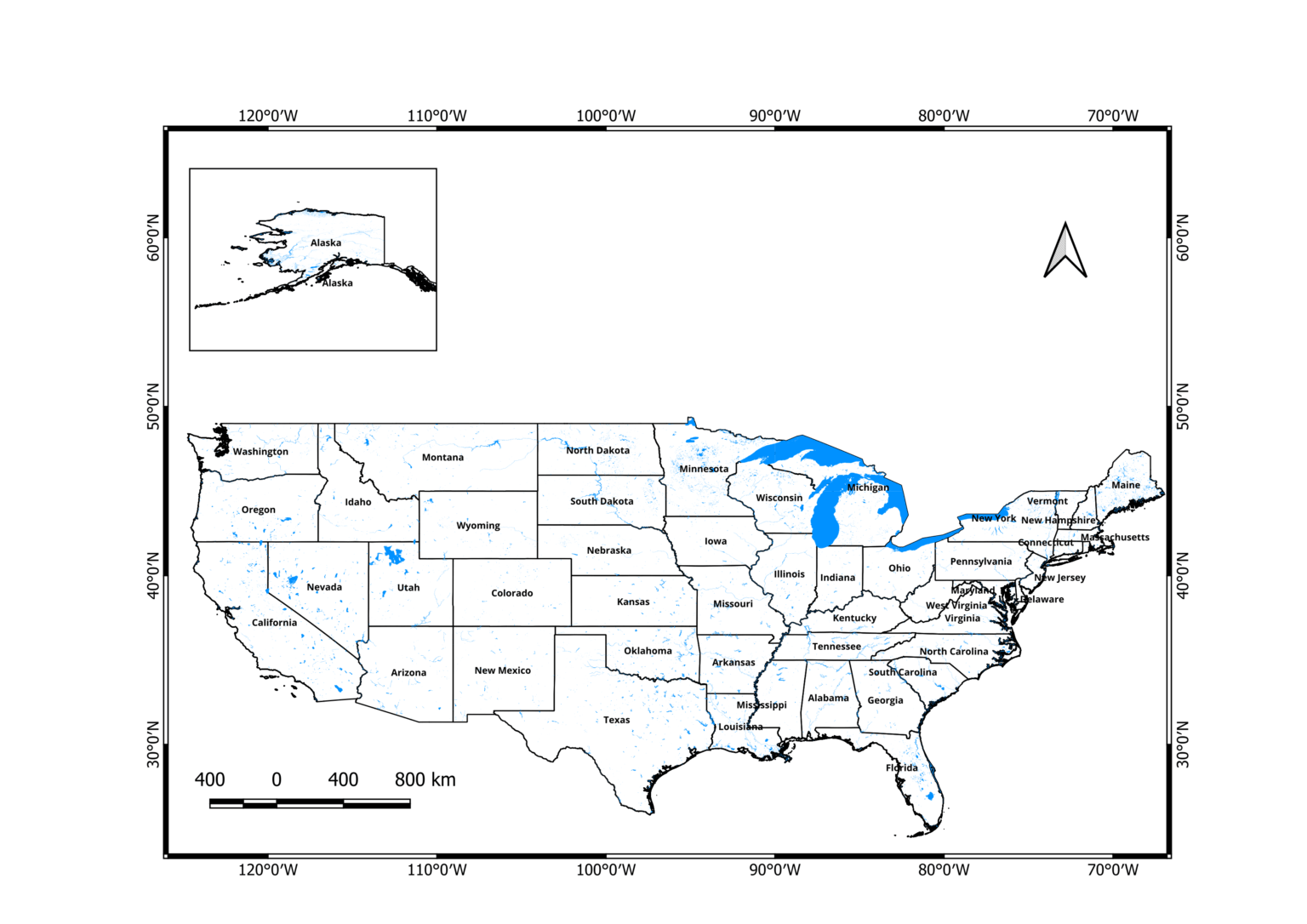 Download map of the United States (High Quality) - Geographical Analysis