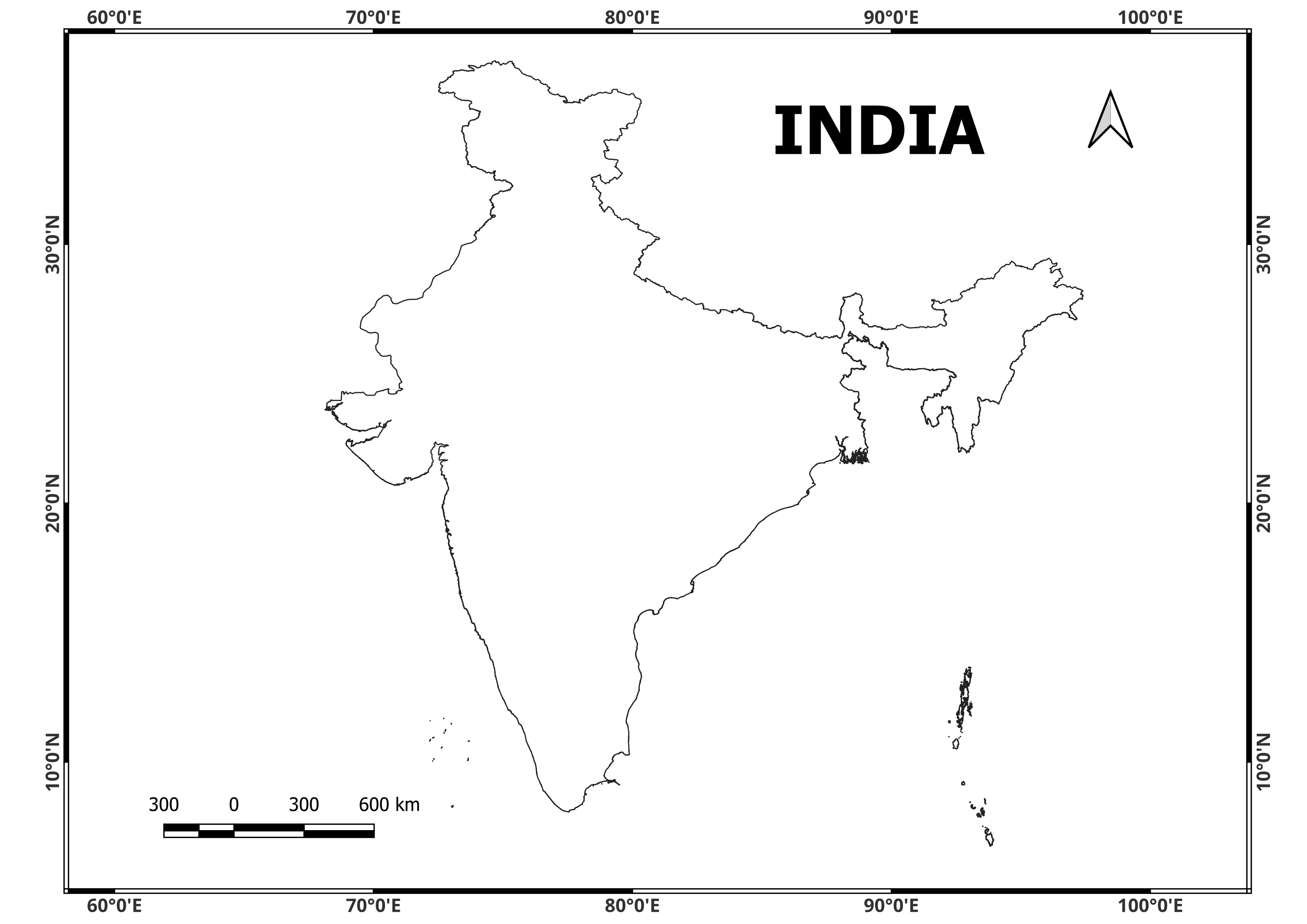 India map outline pdf