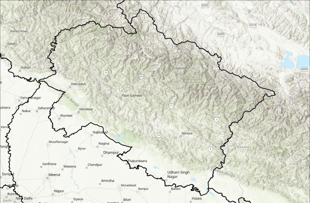 Geography of Uttarakhand - Important Overviews and Facts - Geographical 