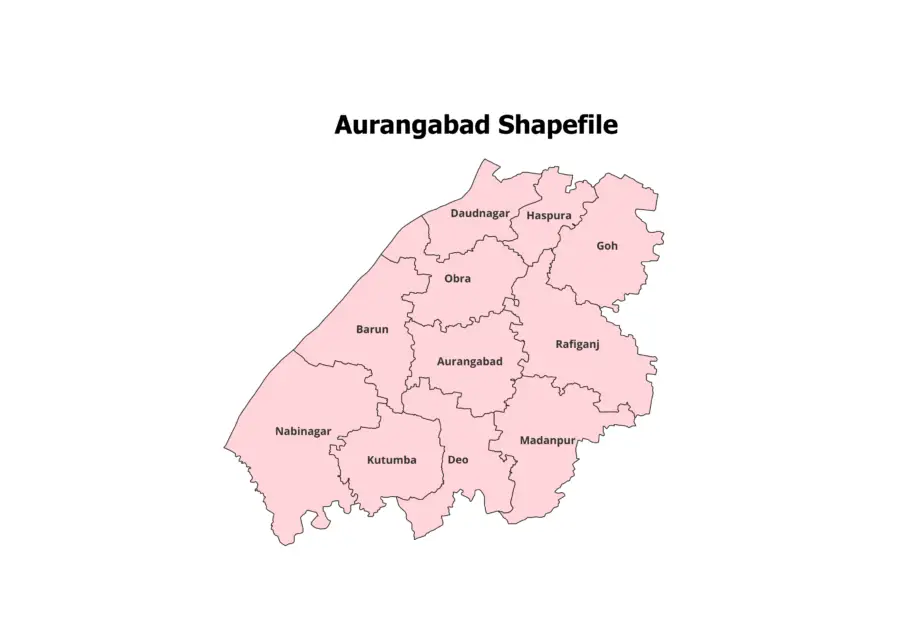 Aurangabad District Shapefile 2025 (Blocks Included)