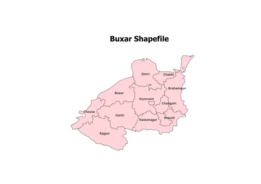 Buxar District Shapefile 2025 (Blocks Included)