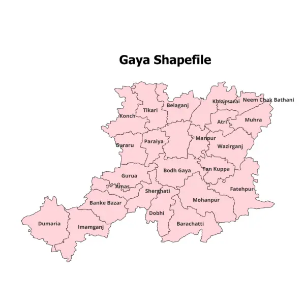 Gaya District Shapefile 2025 (Blocks Included)