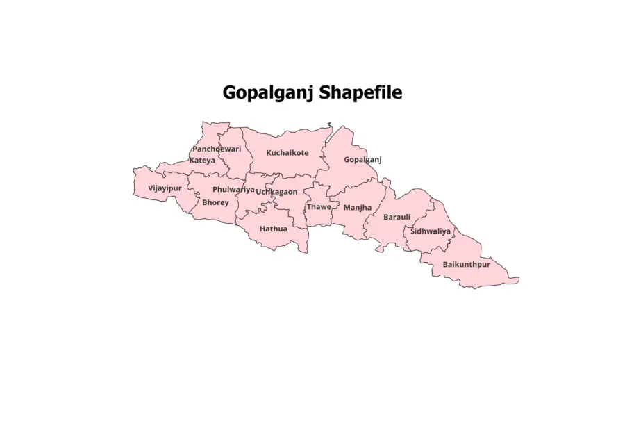 Gopalganj District Shapefile 2025 (Blocks Included)