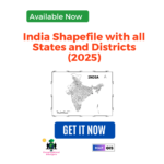 India Shapefile with all States and Districts (2025)