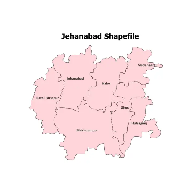 Jehanabad District Shapefile 2025 (Blocks Included)