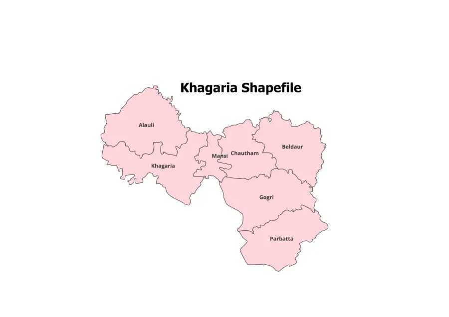 Khagaria District Shapefile 2025 (Blocks Included)