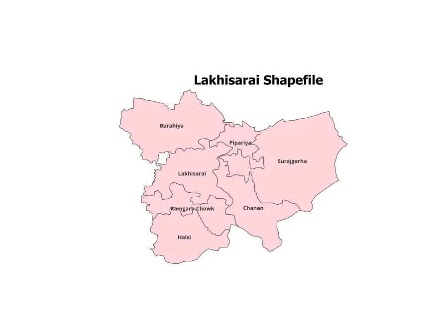 Lakhisarai District Shapefile 2025 (Blocks Included)