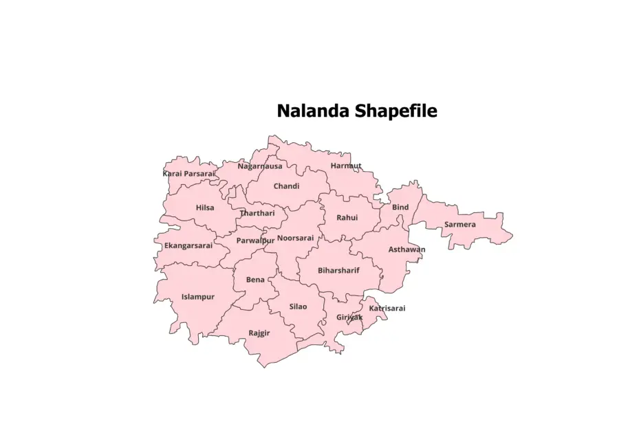 Nalanda District Shapefile 2025 (Blocks Included)