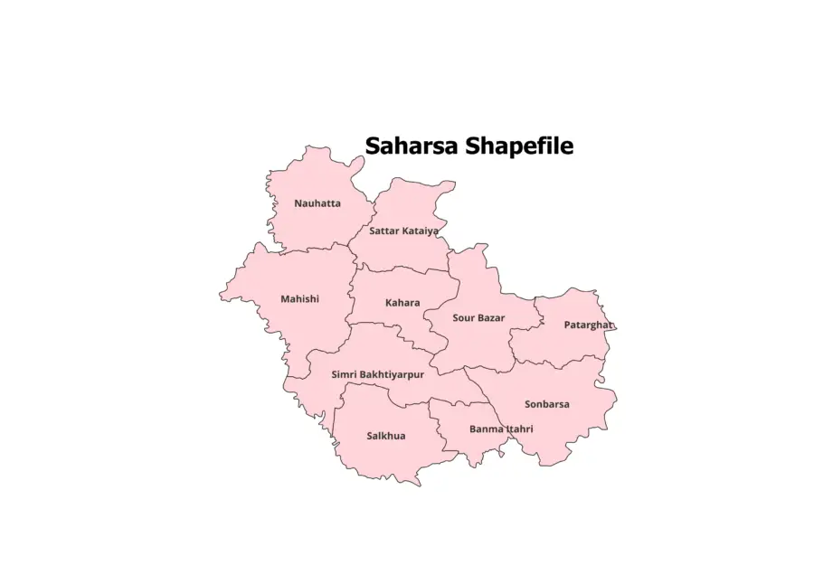 Saharsa District Shapefile 2025 (Blocks Included)