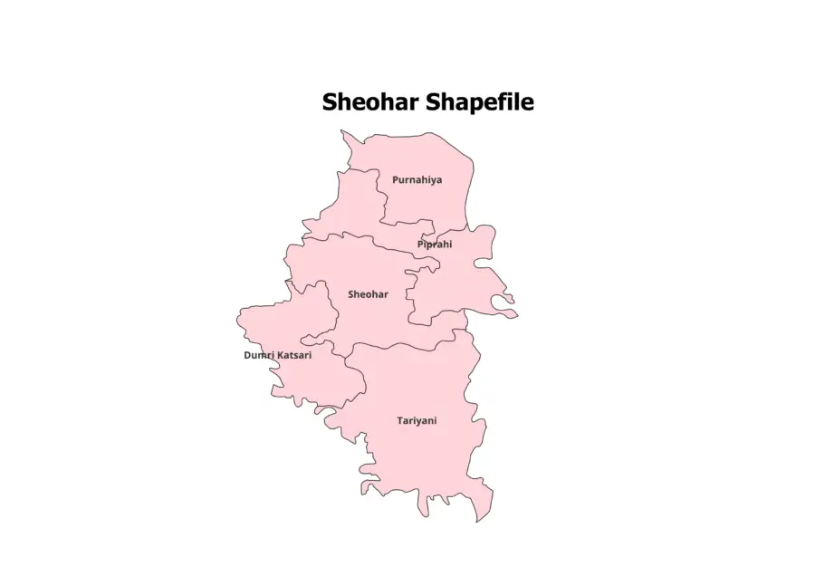 Sheohar District Shapefile 2025 (Blocks Included)