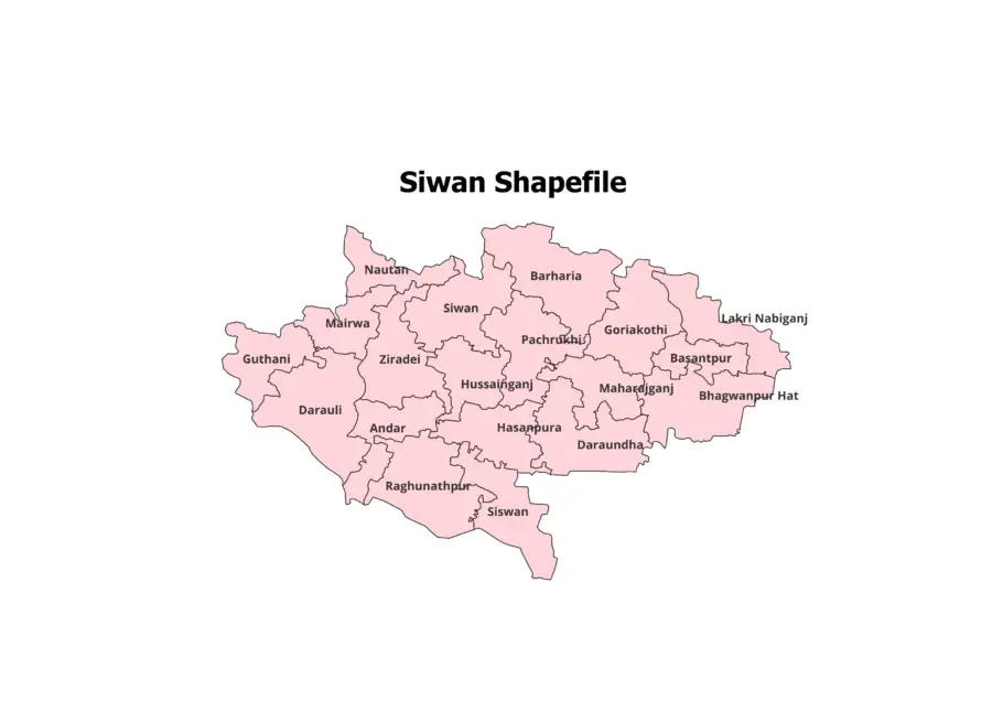 Siwan District Shapefile 2025 (Blocks Included)