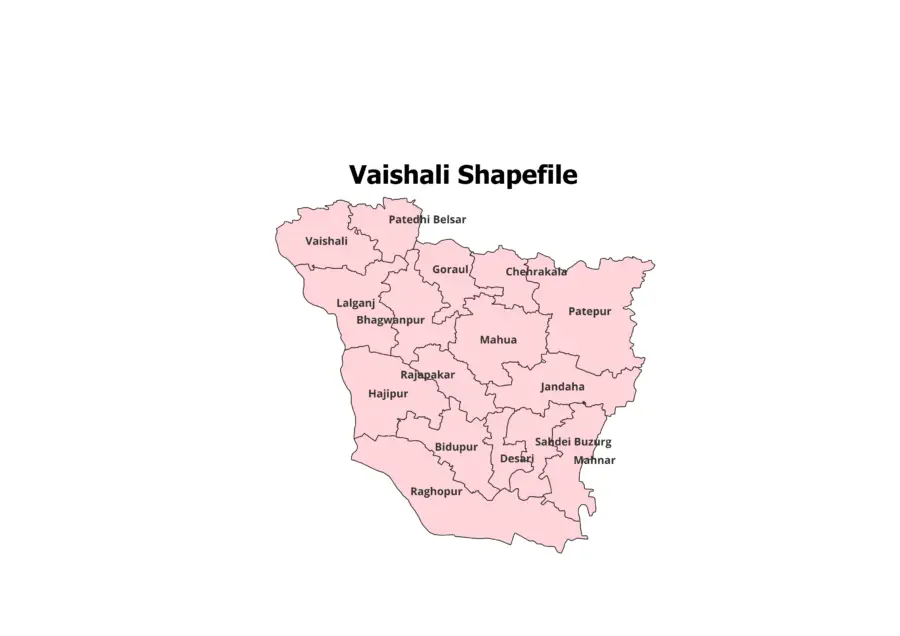 Vaishali District Shapefile 2025 (Blocks Included)