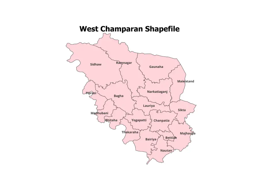 West Champaran District Shapefile 2025 (Blocks Included)